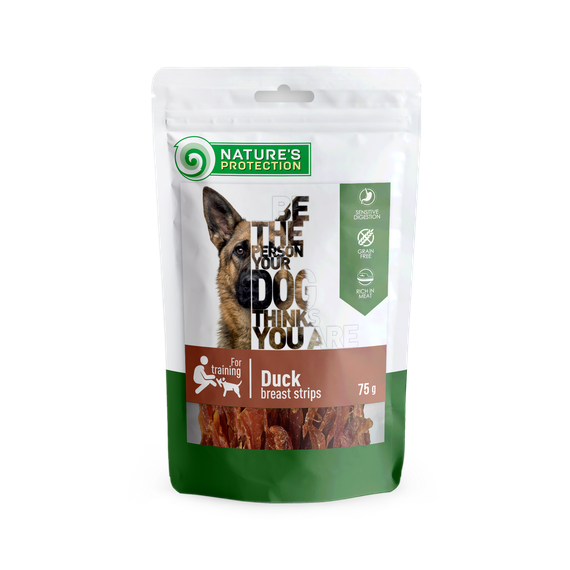 Полоски из утиной грудки Nature's Protection Snacks For Dogs, Duck Breast Strips 75 гр