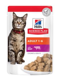 Вологий корм для котів з яловичиною Hill's SP Feline Adult Beef Pouches, 85 гр