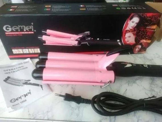 Тройная плойка для волос Gemei GM 1956 дисплеем | Зображення 6