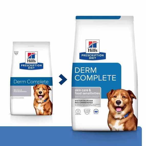 Hill’s Prescription Diet Derm Complete Сухий корм для собак при харчовій алергії та атопічному дерматиті, 12 к | Зображення 2