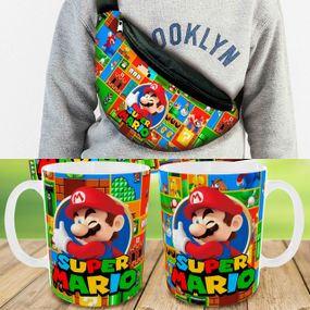 Подарочный набор :Сумка-бананка+ Кружка Супер Марио, детский,для мальчика (00198)