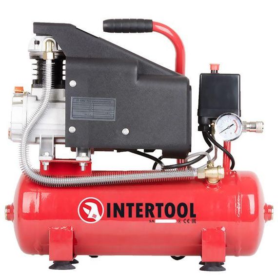 Компресор 9 л, 8 aтм, 160 л/хв INTERTOOL PT-0002