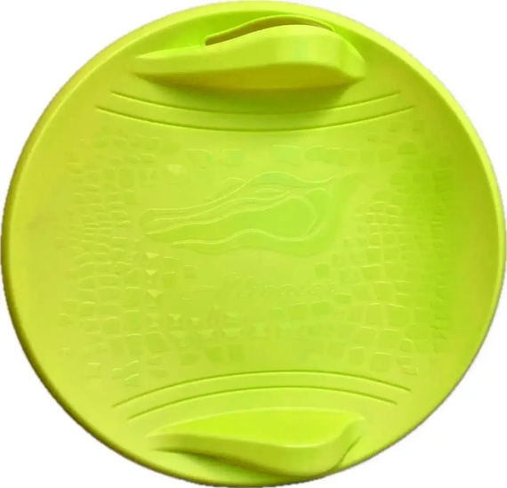 Санки-ледянка / Ледянка / Тарелка / Пластиковые санки / Круглые качественные санки "Alligator" желтые