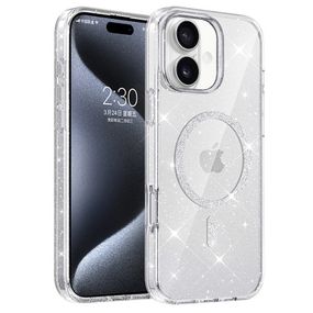 Чехол TPU Eclipse Sparkle (MagFit) для Apple iPhone 16 (6.1") Clear