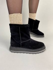 Угги женские замшевые черного цвета