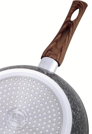 Сковорода-сотейник Kamille Grey Marble Ø24см індукційна з антипригарним покриттям | Зображення 2