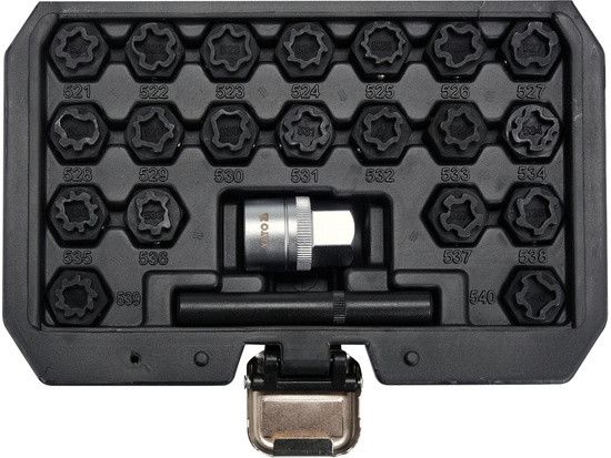 Торцеві головки до гвинтів дисків VW 1/2 22 штуки YATO YT-060305