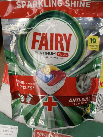 Капсули для посудомийної машини Fairy Platinum Plus All in One, 19 шт (Лимон) | Зображення 2