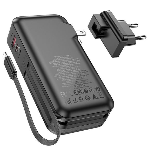 Портативний ЗП Power Bank Hoco J126 Travel 22.5W+PD20W 10000 mAh Black | Зображення 3