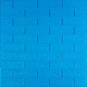 3D панель самоклеющаяся кирпич Синий 700х770х3мм (003-3) SW-00000661