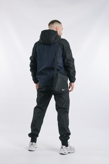 Комплект чоловічий Nike: анорак "House" чорно-синій + штани "President" чорні + барсетка чорна S (1629796869) | Зображення 2