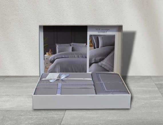 Постільна білизна First Choice V. I. P Satin Moonlight 200 х 220 см Gomez Quicksilver | Зображення 2