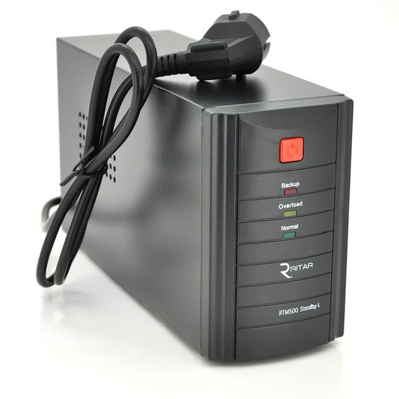 ДБЖ Ritar RTM500 (300W) Standby-L, LED, AVR, 1st, 2xSCHUKO socket, 1x12V4.5Ah