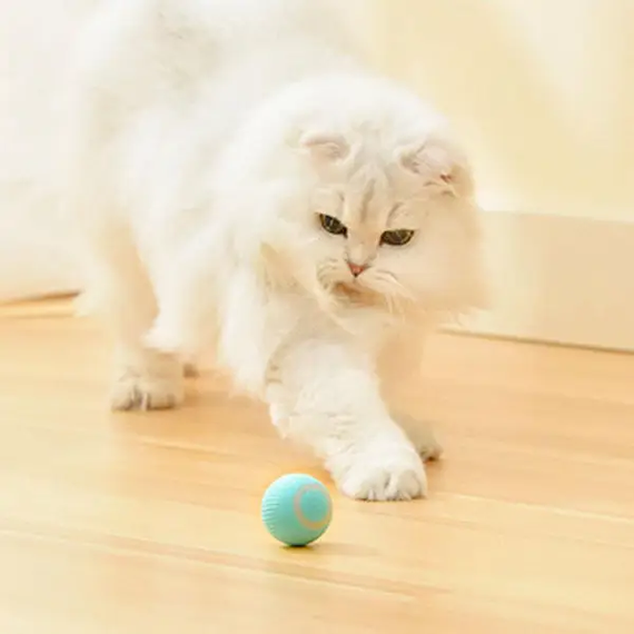 Игрушка для кошки USB smart мяч-шарик PetGravity с хаотичным движением и световой панелью | Зображення 2
