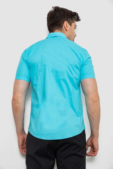 Рубашка мужская однотонная, цвет голубой, 214R7003-5 | Зображення 3