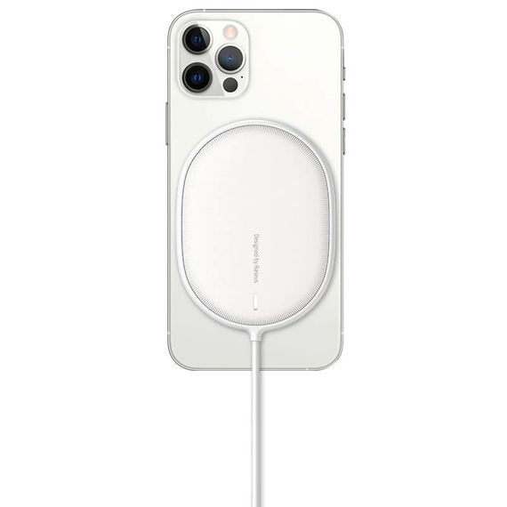 БЗУ Baseus Light Magnetic Wireless Charger for IP12 (WXQJ) Білий | Зображення 5