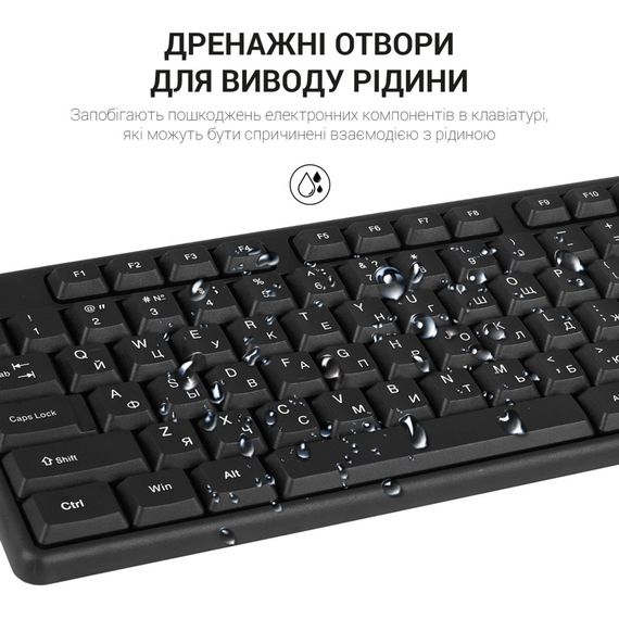 Клавіатура OfficePro SK166 USB Black (SK166) | Зображення 8
