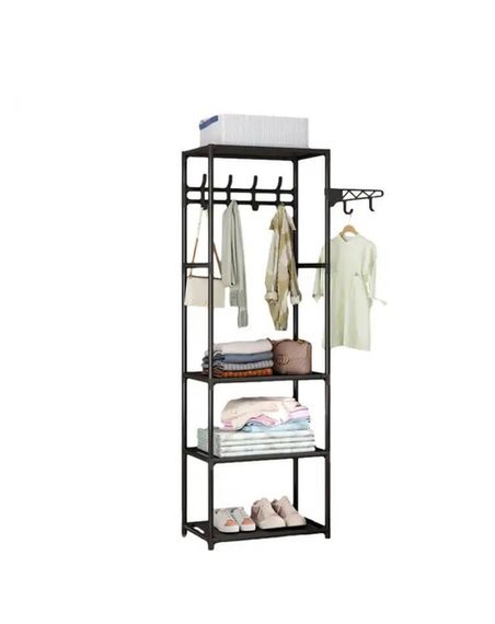 Вішалка-стійка для одягу та взуття YH-6602 з регульованою висотою, чорна (46556-YH-6602_257) | Зображення 1