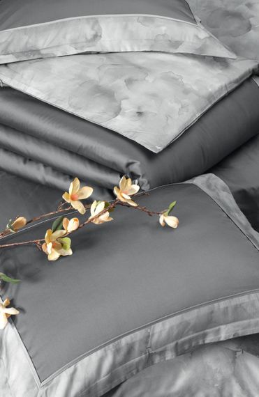 Постільна білизна La Romano Silk Satin 200×220 см Rivano Steelgrey | Зображення 1