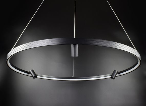 Люстра світлодіодна підвісна LED світильник для квартири на стелю лед 26828 Чорний 35-180х80х80 см. | Зображення 8