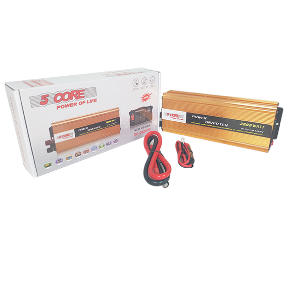 Преобразователь Инвертор 12V-220V 2000W 5 CORE