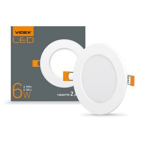 Вбудований круглий світильник VIDEX 6W 5000K