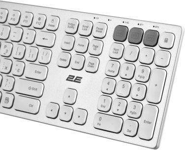 Клавіатура 2E KS270 Silver/White (2E-KS270WBWH_UA) | Зображення 1
