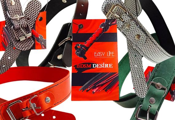 Розкішний нашийник із високоякісної натуральної шкіри в чорному кольорі Sex Aura | Зображення 3