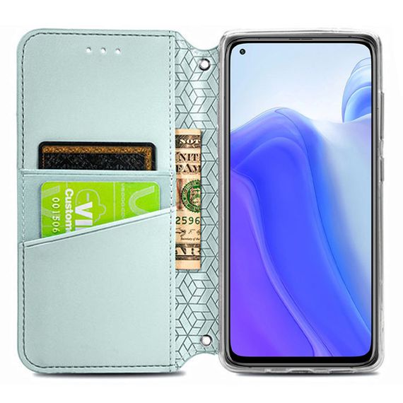 Кожаный чехол книжка GETMAN Mandala (PU) для Xiaomi Mi 10T / Mi 10T Pro Штучна шкіра, Слот для візитки, Сірий | Зображення 3