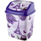 Відро для сміття 8л пластик з малюнком Париж ELIF