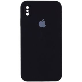 Чехол Silicone Case Square Full Camera Protective (AA) для Apple iPhone XS Max (6.5") Чорний / Black