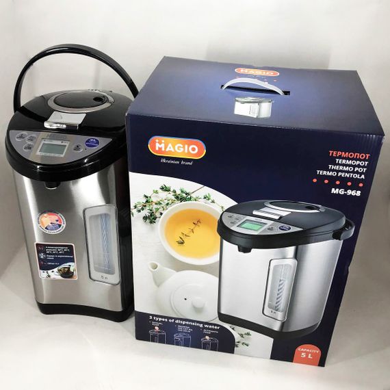 Термо-пот для дома и офиса Magio MG-968, Диспенсер горячей воды, Чайники-термосы TZ-386 термопоты | Зображення 3