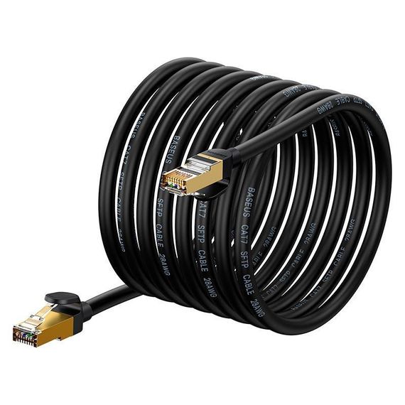 Патч-корд для интернета Baseus RJ45 WKJS010701 10 м, черный | Зображення 3