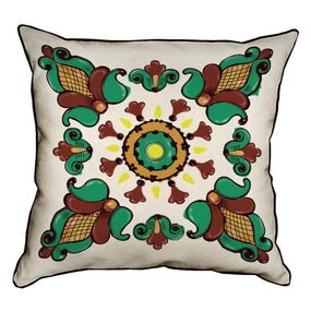 Подушка з мішковини Косівський орнамент 45x45 см (45PHB_TR001)