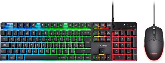Игровая клавиатура и мышь Trust GXT 838 Azor, QWERTY UK, LED, 8 Anti-Ghosting, ПК PS4 Xbox ноутбука, набор | Зображення 1