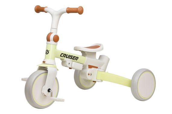 Триколісний біговел 3 в 1 Maraton Tri-cycle Cruiser Milano 001 cream з батьківською ручкою | Зображення 1