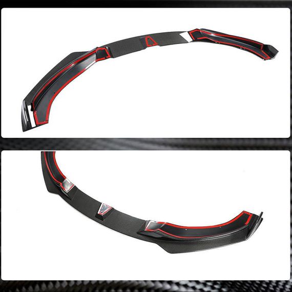 Накладка на передній бампер Lip V2 (для M-Sport, Карбон) для BMW 4 серія F-32 2012-2020 рр | Зображення 2