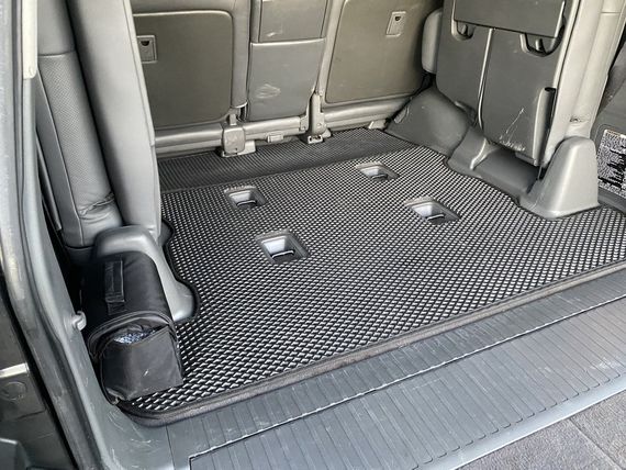 Коврик багажника 2 шт (EVA, 7 мест, черный) для Toyota Land Cruiser 200 | Зображення 4