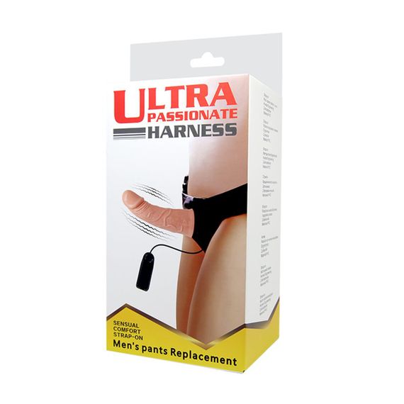 Страпон Baile Ultra Passionate Harness, тілесний | Зображення 6