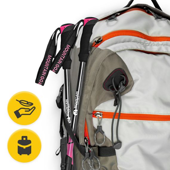 Трекінгові палиці Mountain Goat Peak+ 65-135 см Black/Pink (P-5905973404648) | Зображення 2