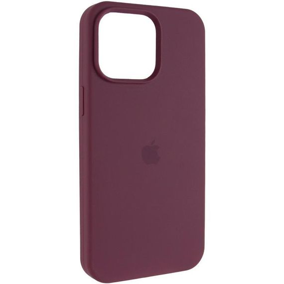 Чехол Silicone Case (AA) Logo with MagSafe для Apple iPhone 11 (6.1") Бордовый / Plum
