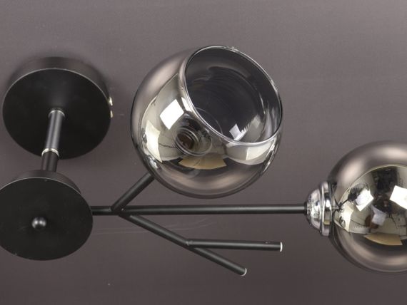 Люстра стельова на 4 лампочки 25019 Чорний 34х35х75 см. | Зображення 3