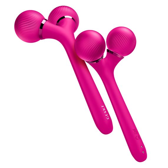Електронний ультразвуковий ролик для обличчя та тіла GESKE Sonic Facial&Body Roller 4в1 magenta | Зображення 5