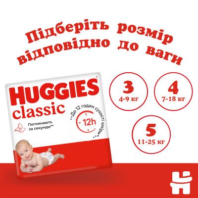 Подгузники Huggies Classic 3 (4-9 кг) Jumbo 58 шт (5029053543109) - Топ Продаж! | Зображення 7