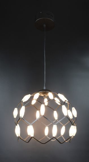 Люстра світлодіодна підвісна LED світильник для квартири на стелю лед 26280 Чорний 42-200х40х40 см. | Зображення 7