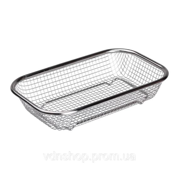 Сито-кошик для миття овочів та фруктів 29.5х21х6 см друшляк з нержавіючої сталі HP-19-23-M | Зображення 1