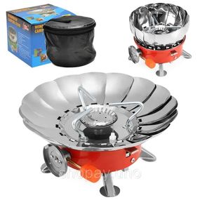 Газовая туристическая плита Kovar K-203 с ветрозащитой • Газовая туристическая горелка