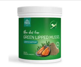 Натуральная добавка из новозеландских зеленых мидий, Pokusa Raw Diet Green Lipped поддерживает работу суставов