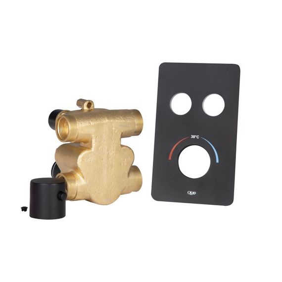 Змішувач для душу Qtap Votice термостатичний прихованого монтажу QTVOT6442T105NKB Black Matt | Зображення 2