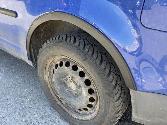 Накладки на арки (чорний мат) Коротка база, 1 зсувні двері (пластик) для Volkswagen Caddy 2004-2010 рр | Зображення 8